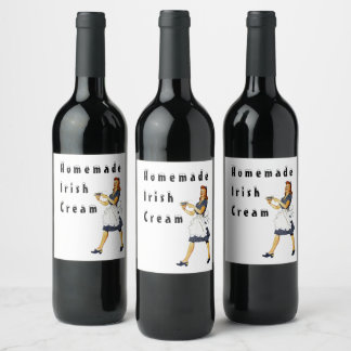Étiquette Pour Bouteilles De Vin Cadeau de Étiquette à la crème irlandaise maison S