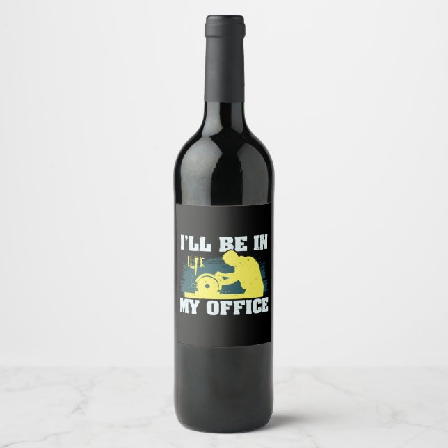 Étiquette Pour Bouteilles De Vin Cadeau de menuiserie (Devant)