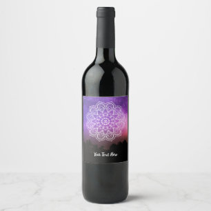 Étiquette Pour Bouteilles De Vin Cadeau personnalisé Mandala