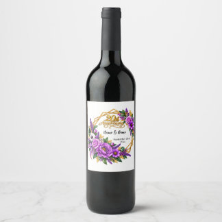 Étiquette Pour Bouteilles De Vin Cadeau pour le 20e anniversaire
