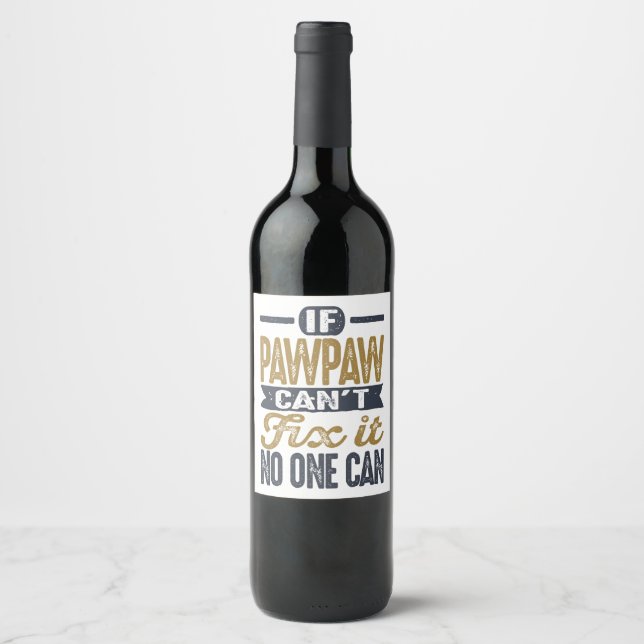 Étiquette Pour Bouteilles De Vin Cadeau pour Paw Paw Paw (Devant)