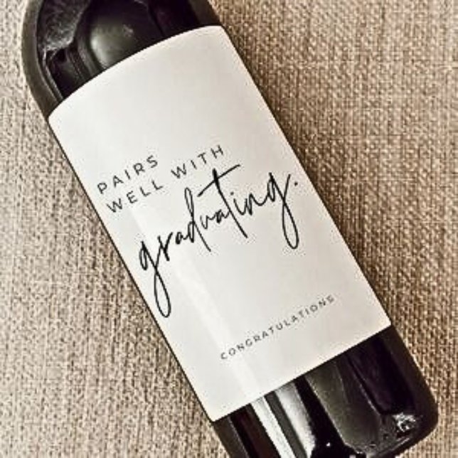 Étiquette Pour Bouteilles De Vin cadeaux de remise de diplômes 2024 (Créateur téléchargé)