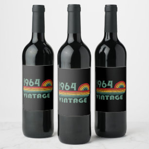 Étiquette Pour Bouteilles De Vin Cadeaux personnalisés de soixantième anniversaire 