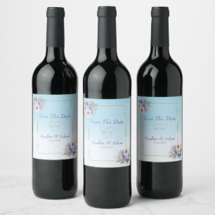 Étiquette Pour Bouteilles De Vin Cadre Bouquet Et Or