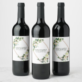 Étiquette Pour Bouteilles De Vin Cadre Floral