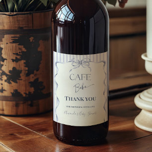Étiquette Pour Bouteilles De Vin Cafe Bebe Garçon Arc-en-ciel Rétro Baby Shower