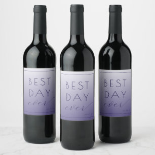 Étiquette Pour Bouteilles De Vin Calligraphie Lavande Joyeuse