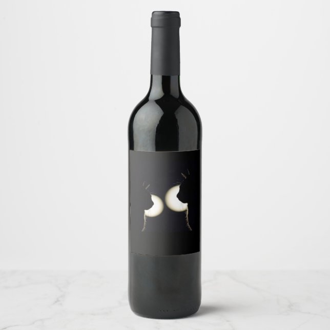 Étiquette Pour Bouteilles De Vin Cambrioleurs de chats localisés (Devant)