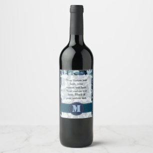 Étiquette Pour Bouteilles De Vin Camouflage de la marine