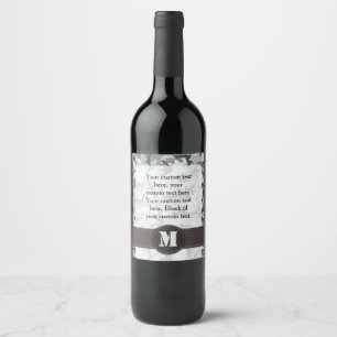 Étiquette Pour Bouteilles De Vin Camouflage urbain