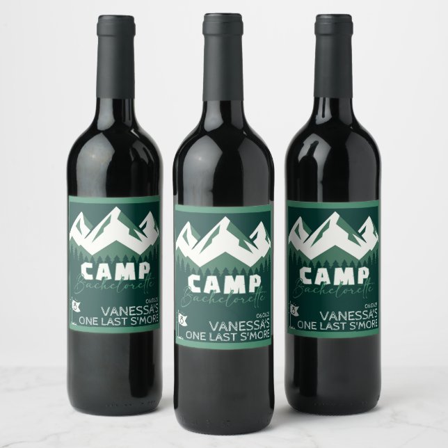 Étiquette Pour Bouteilles De Vin Camp de vacances pour filles (Bouteilles)
