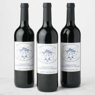 Étiquette Pour Bouteilles De Vin Camping Bachelorette Party Simple moderne