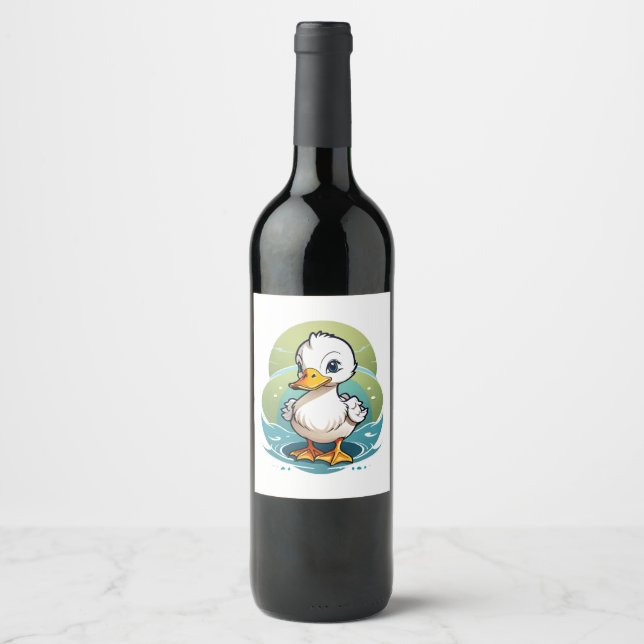 Étiquette Pour Bouteilles De Vin canard-colvert (Devant)