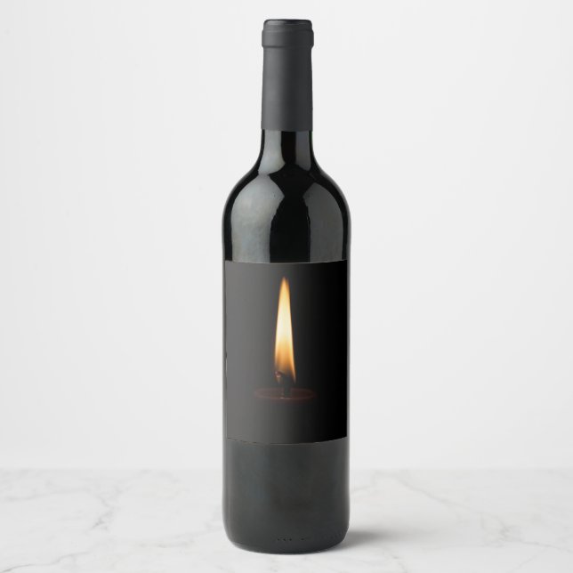 Étiquette Pour Bouteilles De Vin Candle Flame 2 (Devant)