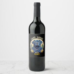 Étiquette Pour Bouteilles De Vin Cane Corso Maman