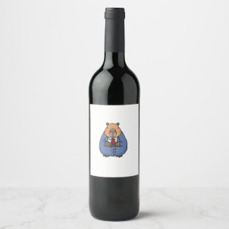 Étiquette Pour Bouteilles De Vin Capibara valentine's day wine