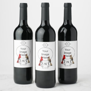 Étiquette Pour Bouteilles De Vin Cardinal du Nord SongBird