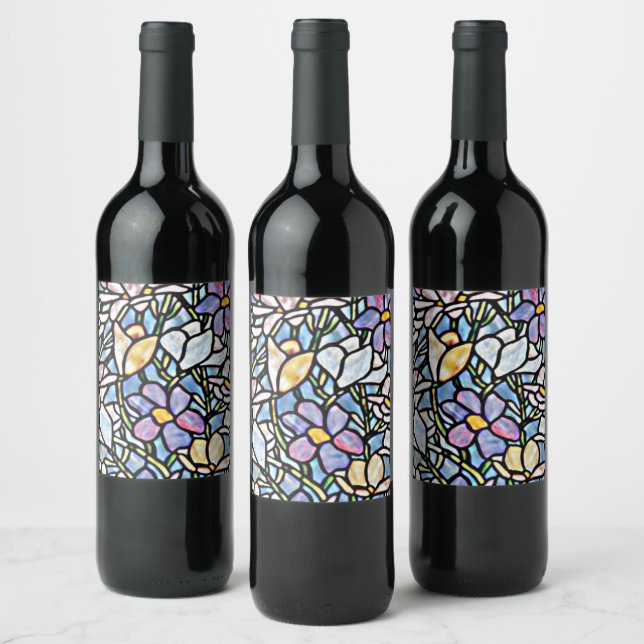 Étiquette Pour Bouteilles De Vin Carreaux de mosaïque (Bouteilles)