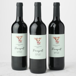 Étiquette Pour Bouteilles De Vin Cartoon Bébé Mignonne Der Illustration Vin Fabrica