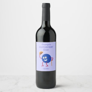 Étiquette Pour Bouteilles De Vin Cartoon d'art de la bouteille de vin Elderberry fa