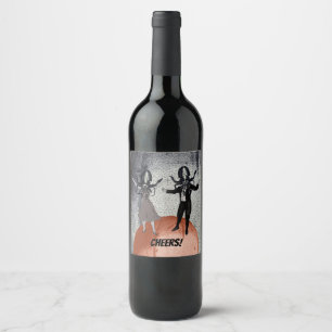Étiquette Pour Bouteilles De Vin Célébration de danse d'aliens