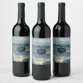 Étiquette Pour Bouteilles De Vin Célébration du thème nautique