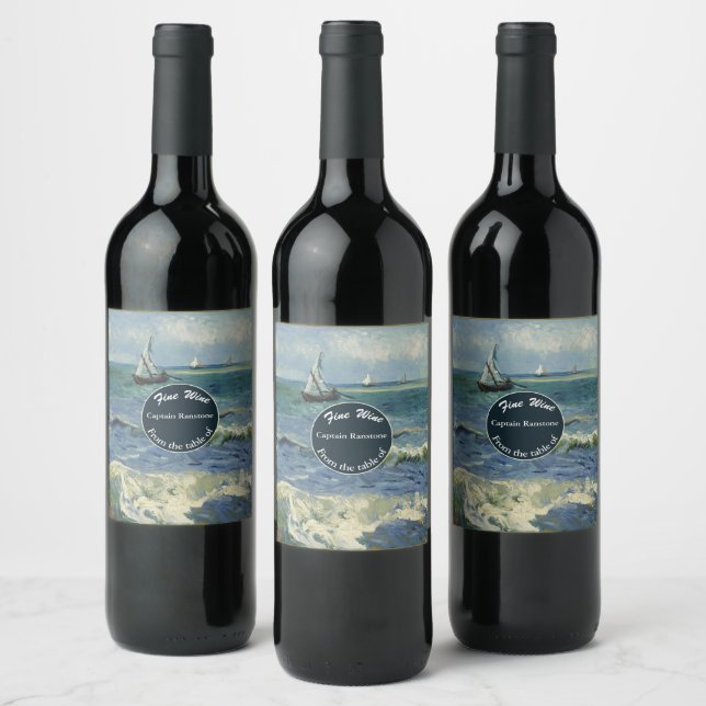 Étiquette Pour Bouteilles De Vin Célébration du thème nautique (Bouteilles)