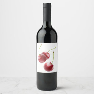 Étiquette Pour Bouteilles De Vin Cerises