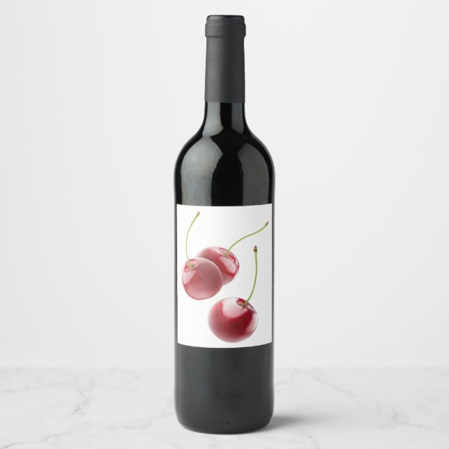 Étiquette Pour Bouteilles De Vin Cerises (Devant)