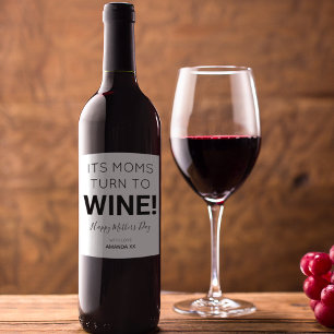 Étiquette Pour Bouteilles De Vin C'est au tour de leurs mamans de se tourner vers l