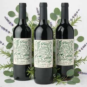 Étiquette Pour Bouteilles De Vin C'est l'Amore Nourriture Italienne SUR MESURE Fête