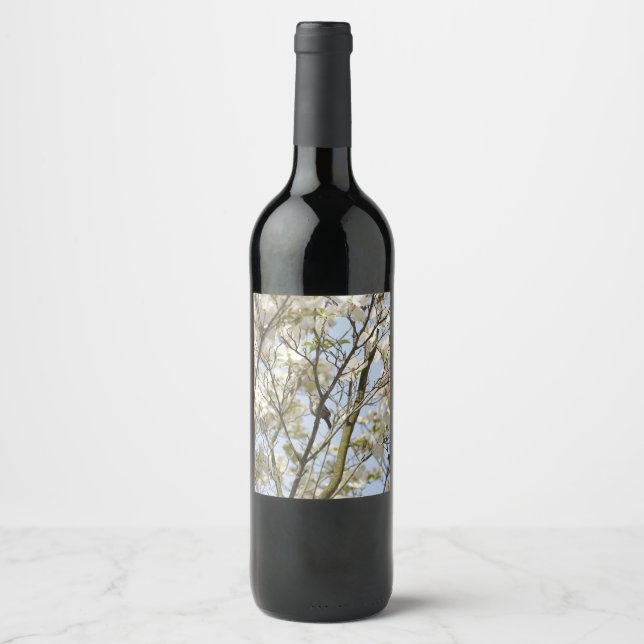 Étiquette Pour Bouteilles De Vin Chanson dans le Dogwood (Devant)