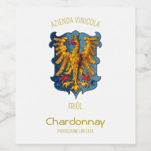 Étiquette Pour Bouteilles De Vin Chardonnay du Frioul