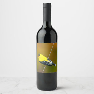 Étiquette Pour Bouteilles De Vin Chardonneret d'Amérique - Photographie originale
