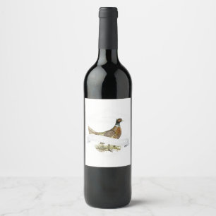 Étiquette Pour Bouteilles De Vin Chasseur de faisan Chasse de faisan Chasse Lucky C