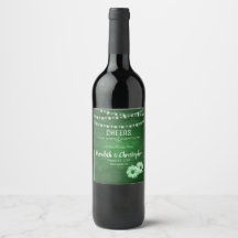 Cheers Rustic Green Flowers Mariage à cordes