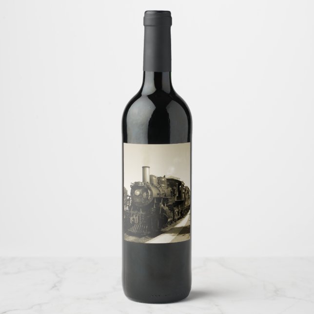 Étiquette Pour Bouteilles De Vin Chemin de fer historique (Devant)