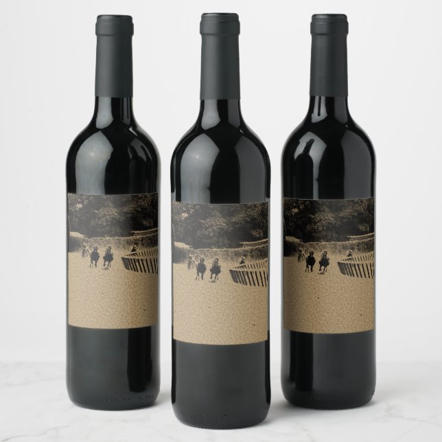 Étiquette Pour Bouteilles De Vin Cheval Racing Muddy Track Grunge (Bouteilles)
