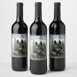 Étiquette Pour Bouteilles De Vin Chien d'ours karélien