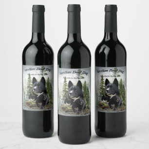 Étiquette Pour Bouteilles De Vin Chien d'ours karélien