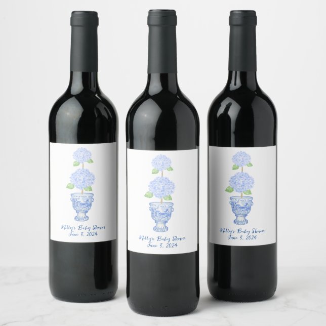 Étiquette Pour Bouteilles De Vin Chinoiserie Topiary Étiquette de vin (Bouteilles)