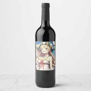 Étiquette Pour Bouteilles De Vin Chœur Anime
