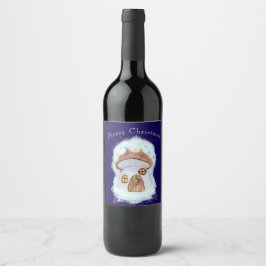 Étiquette Pour Bouteilles De Vin Christmas fairy house