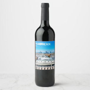 Étiquette Pour Bouteilles De Vin Ciel Milan en Italie
