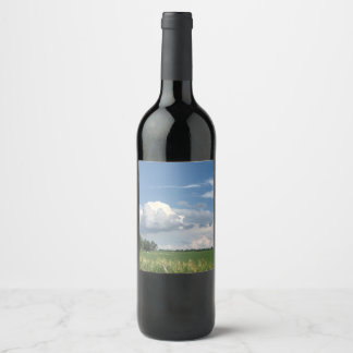 Étiquette Pour Bouteilles De Vin Ciel nuageux
