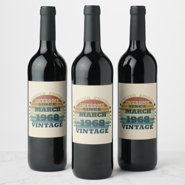 Étiquette Pour Bouteilles De Vin Cinquante-cinq personnalisé cinquantième anniversa (Bouteilles)