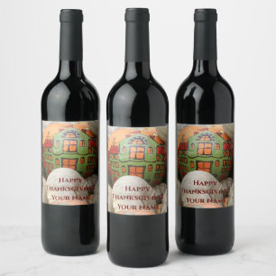 Étiquette Pour Bouteilles De Vin Citrouille