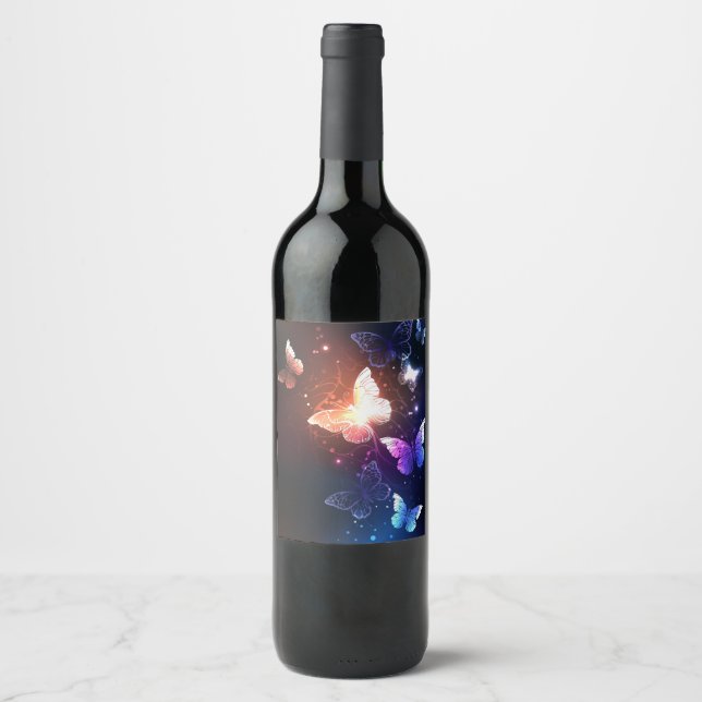 Étiquette Pour Bouteilles De Vin Clowing Night Butterflies (Devant)