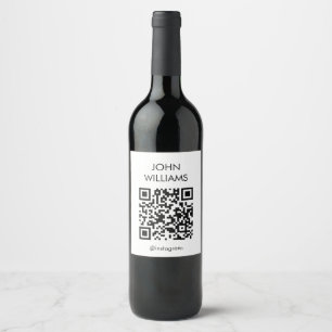 Étiquette Pour Bouteilles De Vin Code QR d'ouverture d'exposition d'entreprise pers