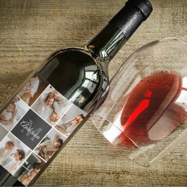Étiquette Pour Bouteilles De Vin Collection Famille Moderne Photo & cadeau personna